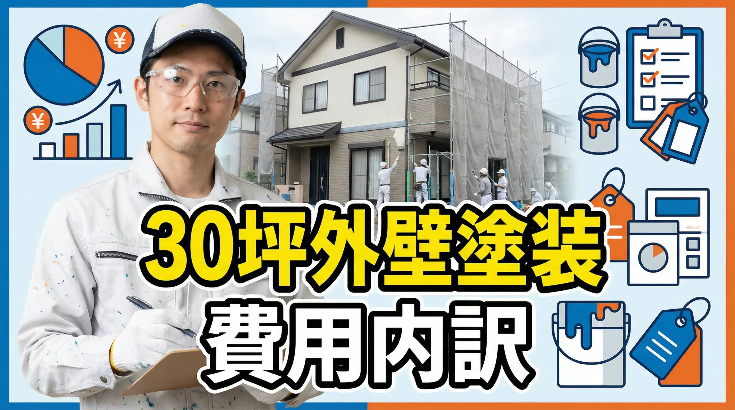 30坪住宅の外壁塗装費用の詳細内訳