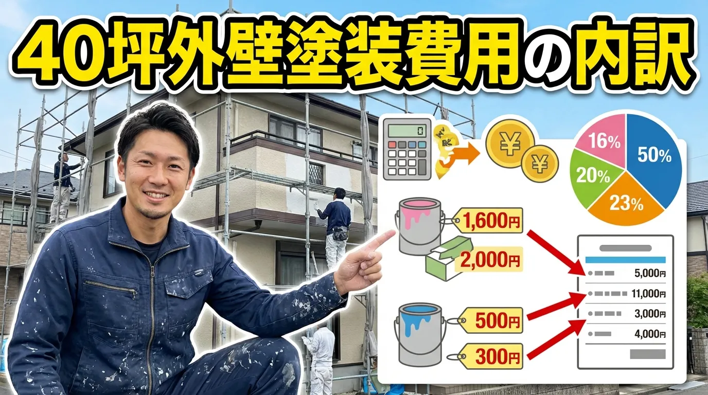 40坪の外壁塗装費用の詳細な内訳を理解する