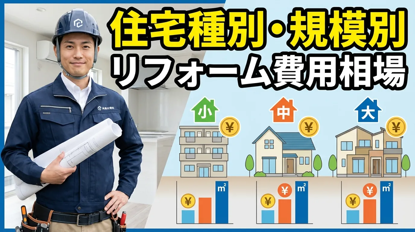 住宅種別・規模別のリフォーム費用相場