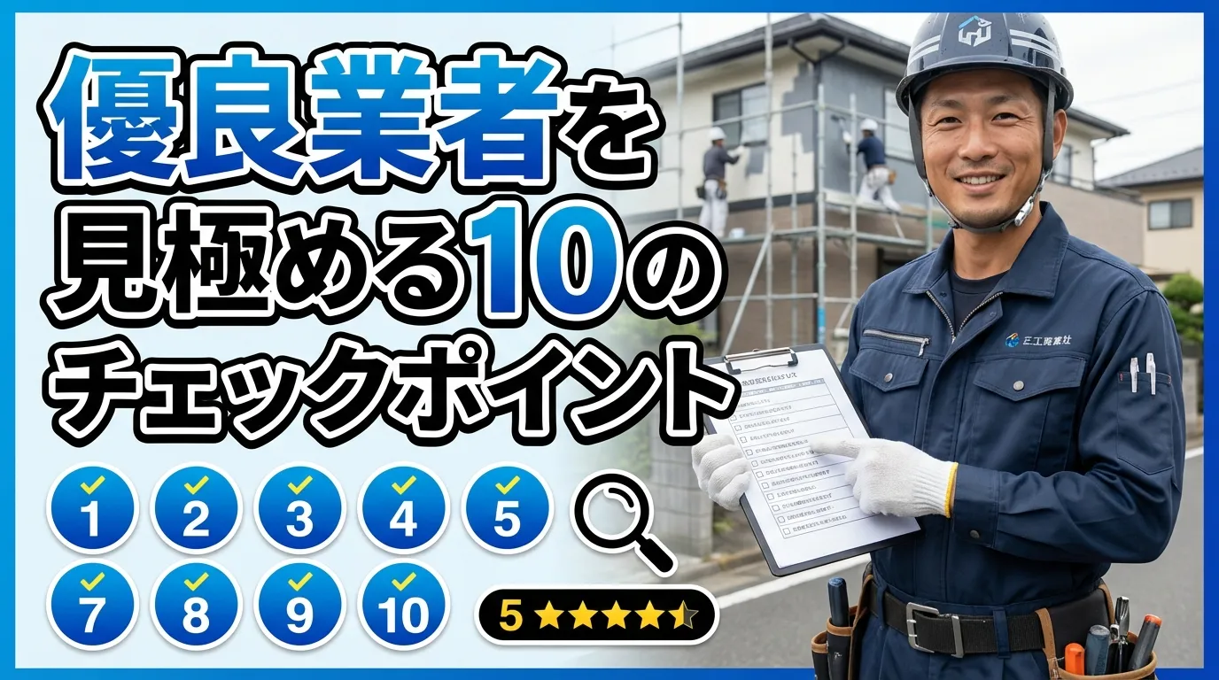 信頼できる優良業者を見極める10のチェックポイント