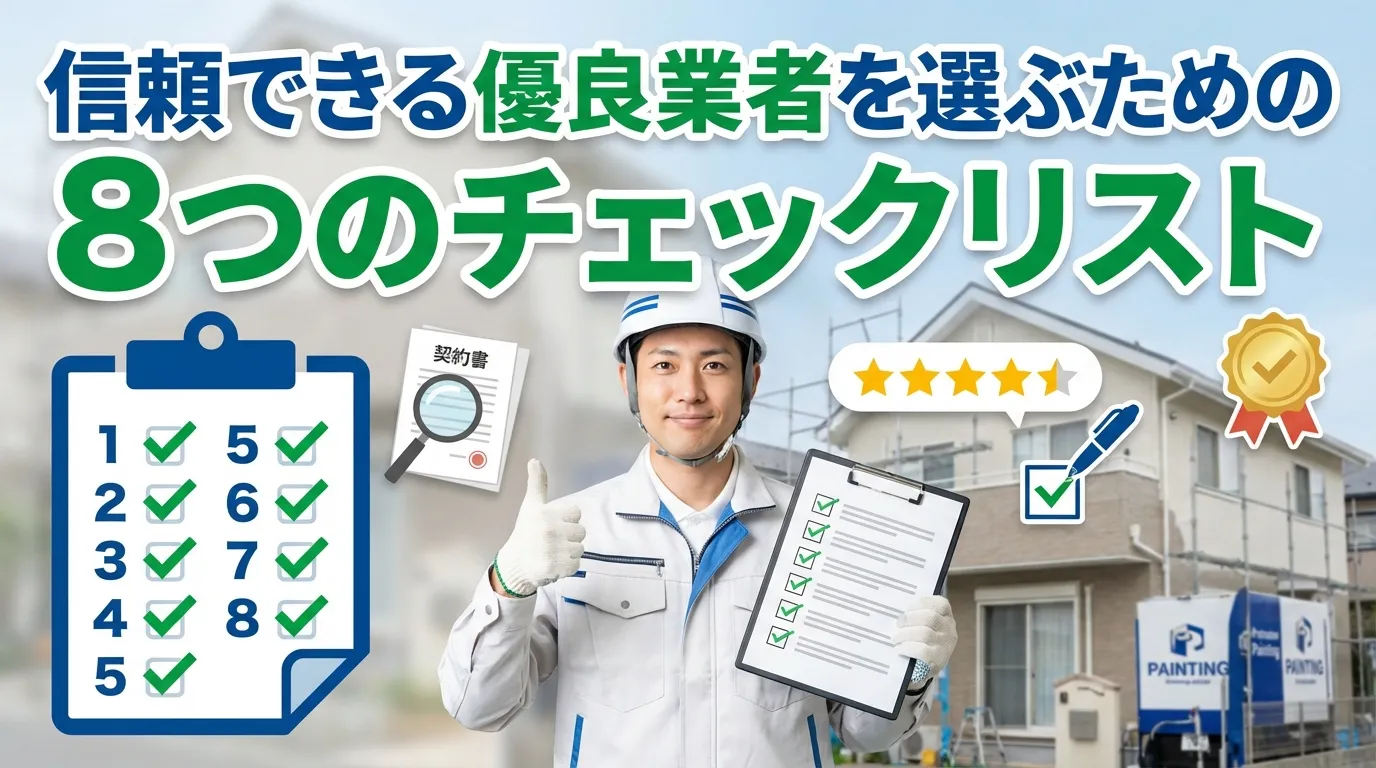 信頼できる優良業者を選ぶための8つのチェックリスト