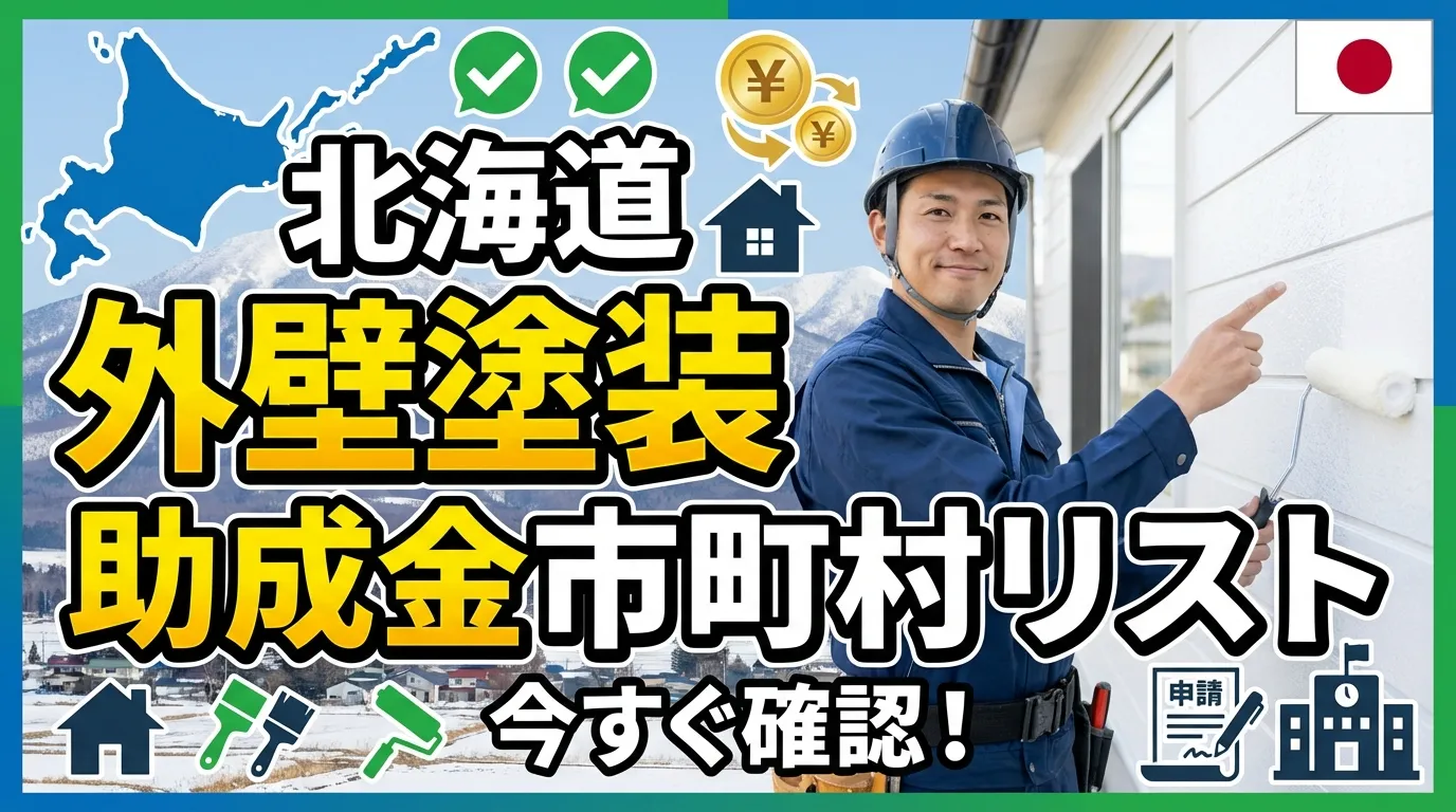 北海道で外壁塗装助成金が利用できる市町村の完全リスト