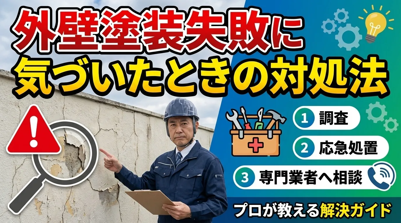 外壁塗装の失敗に気づいたときの対処法