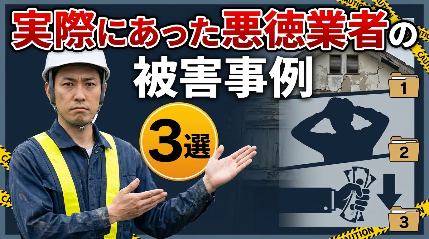 実際にあった悪徳業者の被害事例3選