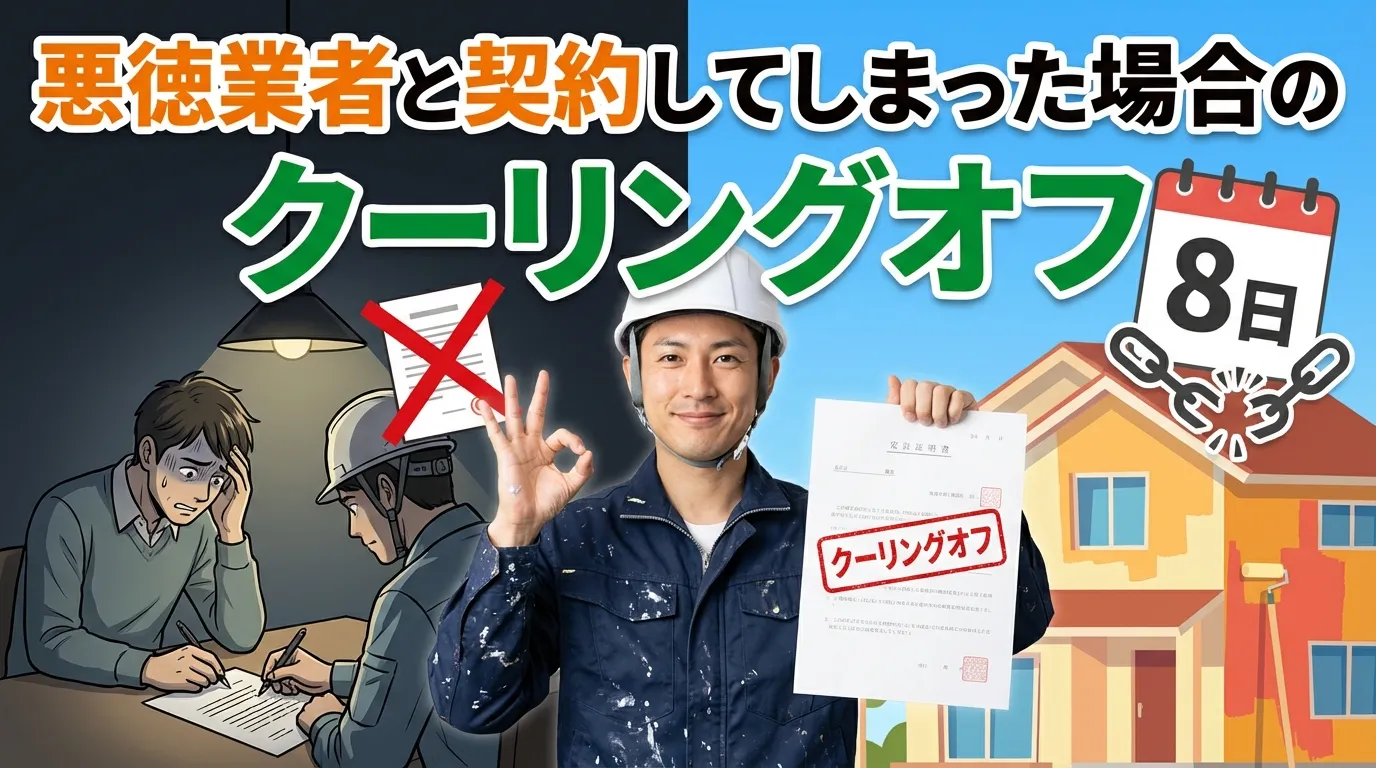 悪徳業者と契約してしまった場合のクーリングオフ