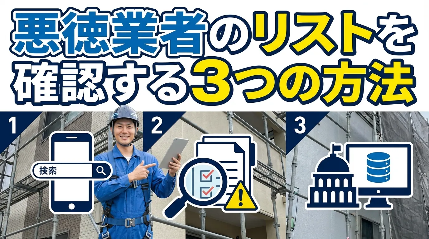悪徳業者のリストを確認する3つの方法