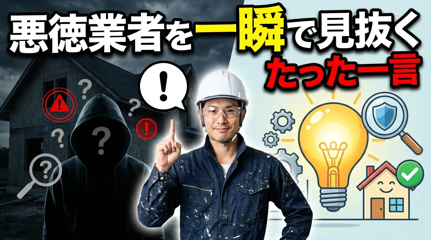悪徳業者を一瞬で見抜くたった一言