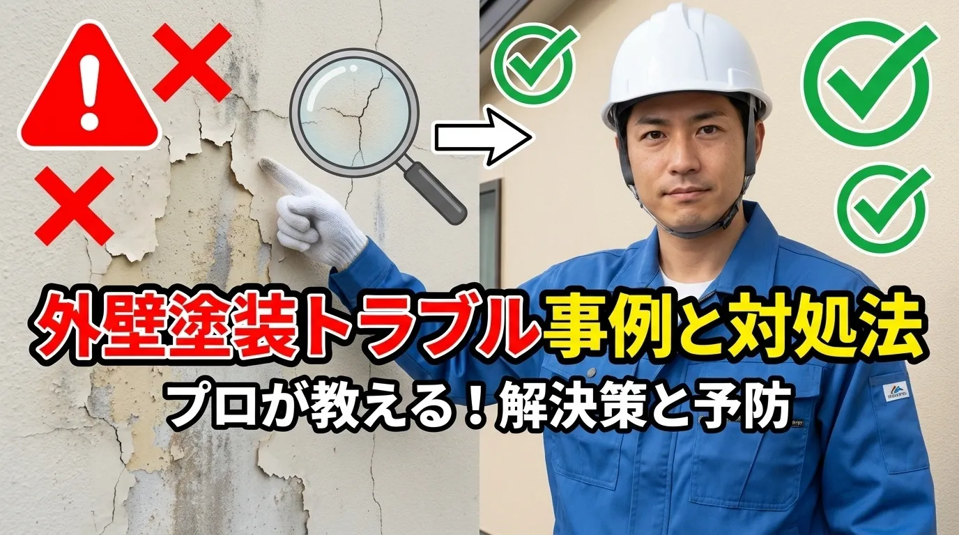 外壁塗装で実際に起きたトラブル事例と対処法