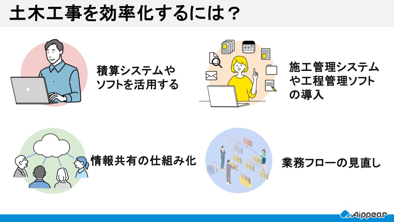 土木工事を効率化するには？