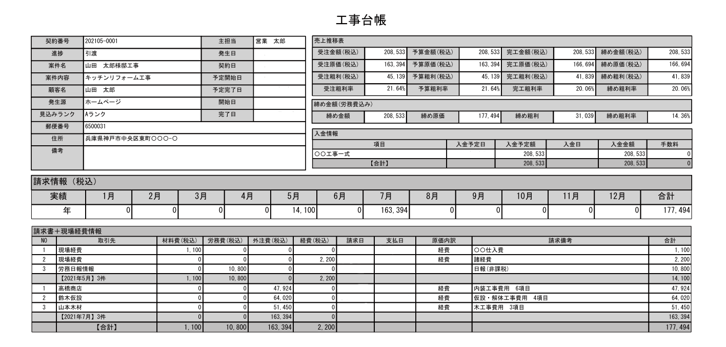 工事台帳