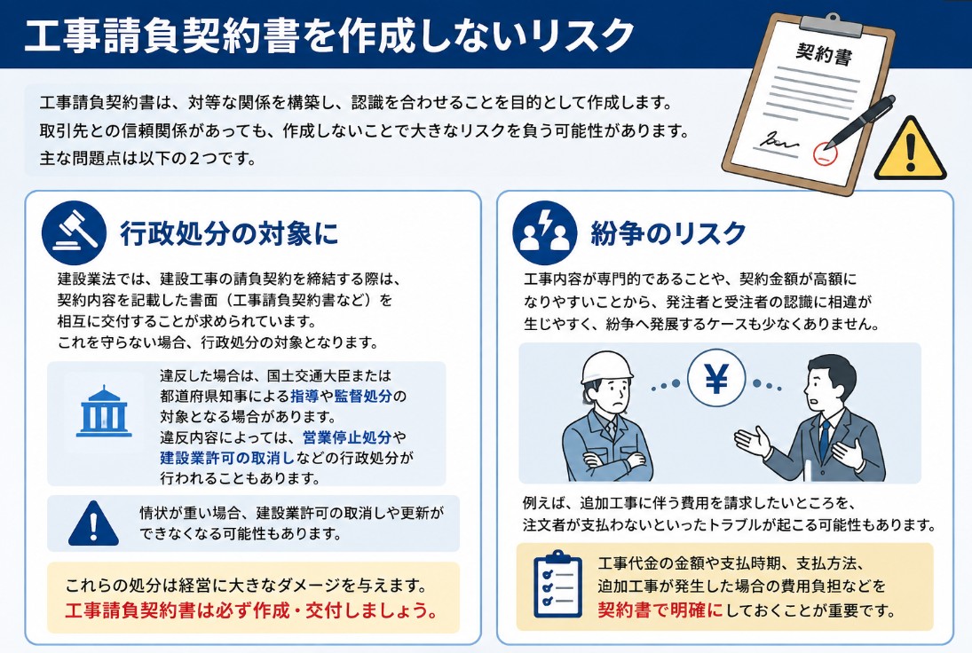 工事請負契約書を作成しないリスク