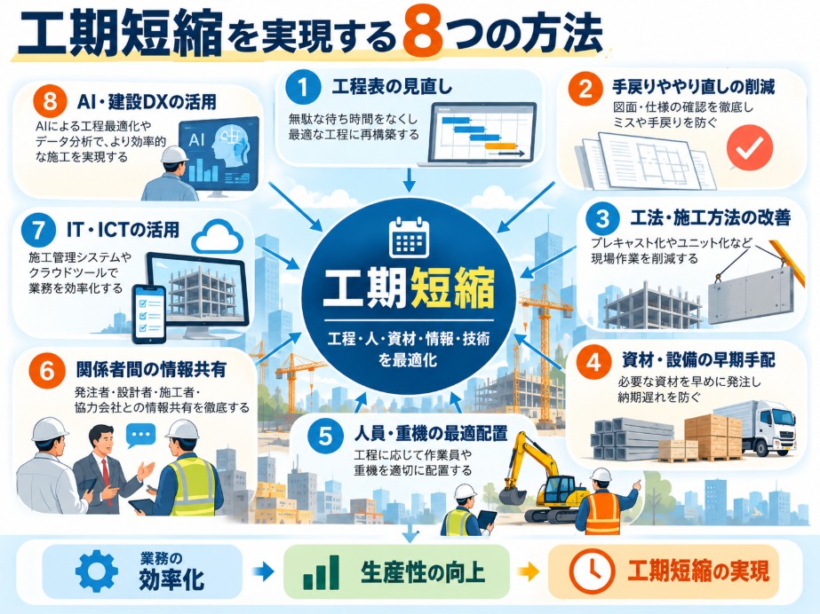 工期短縮を実現する8つの方法