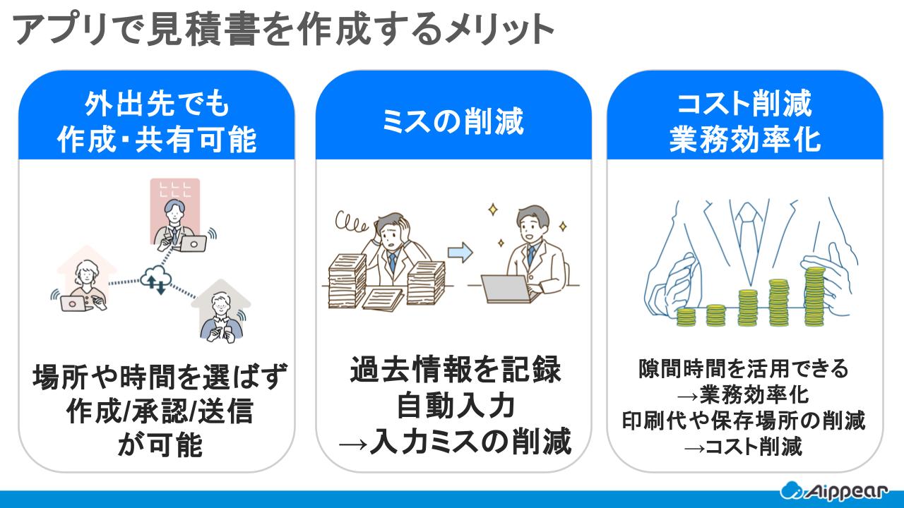 アプリで見積書を作成するメリット