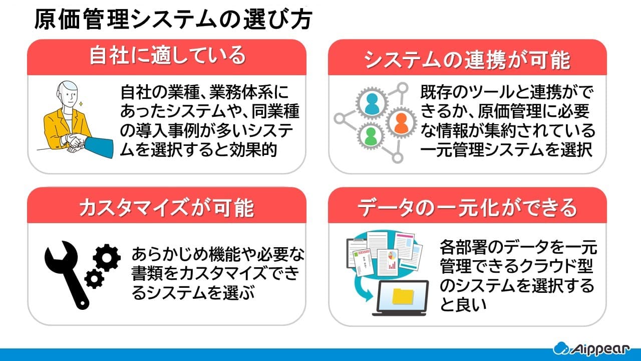 原価管理システムの選び方