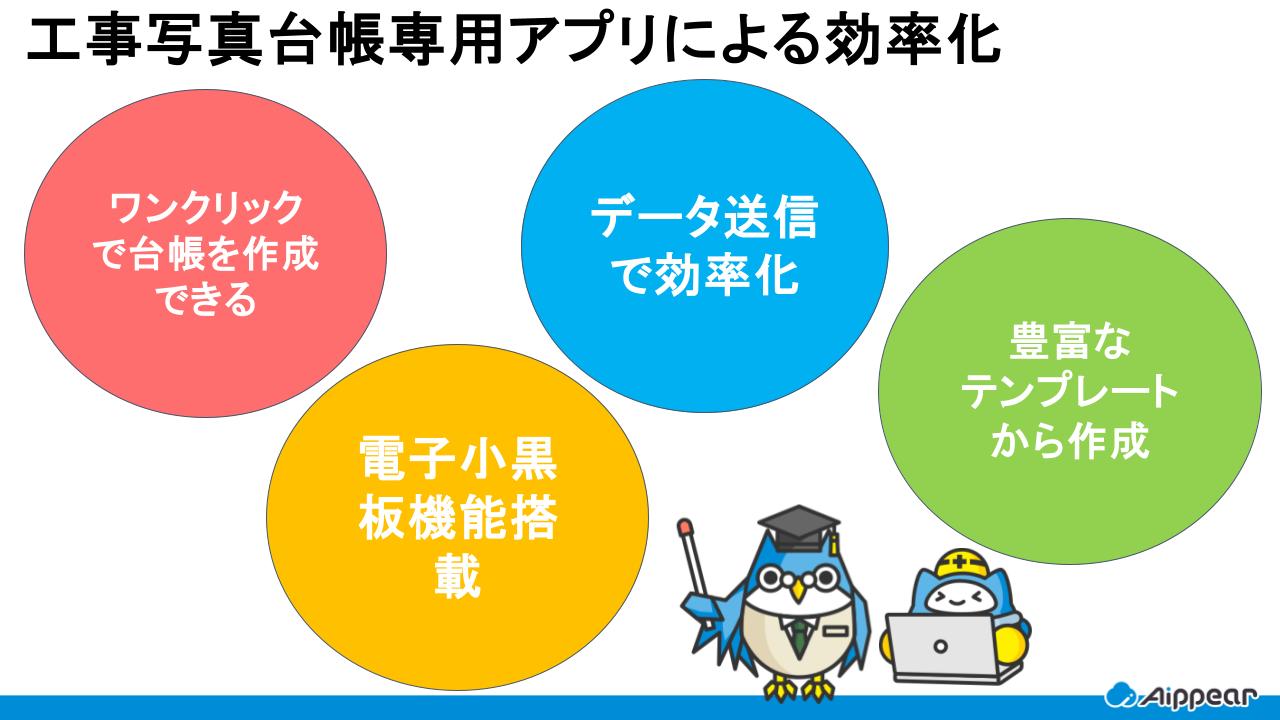 工事写真台帳専用アプリによる効率化