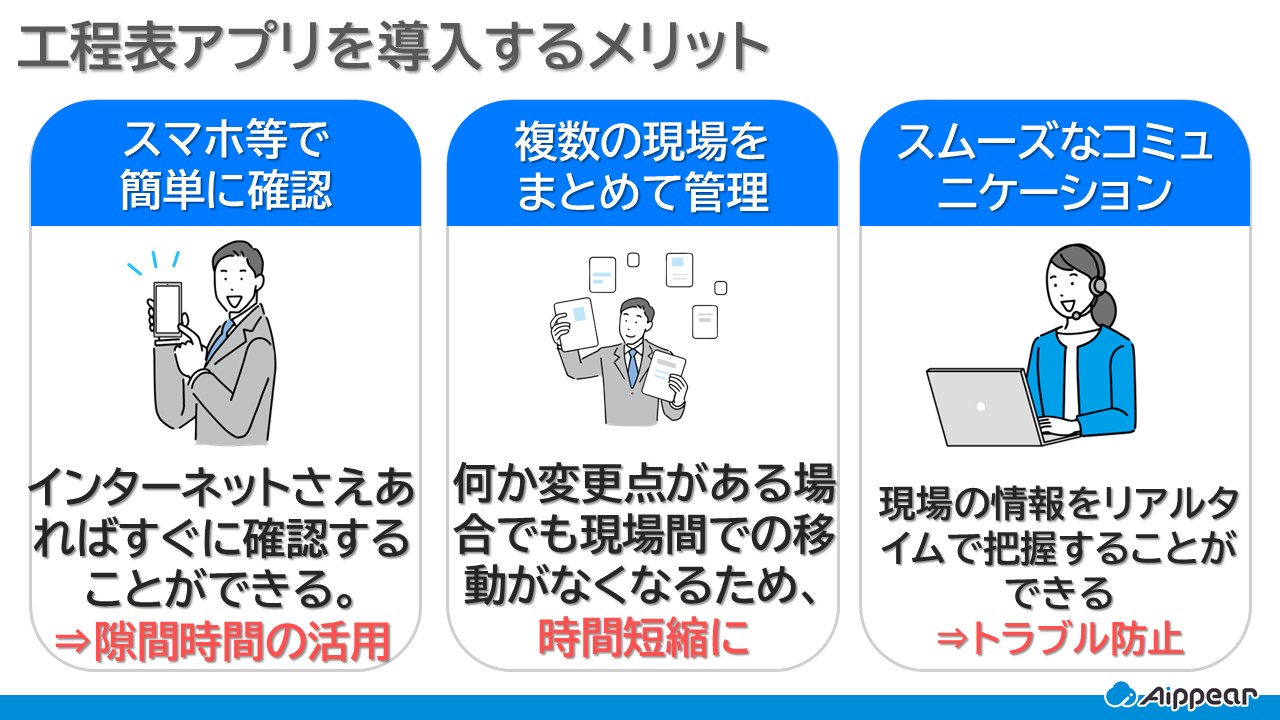 工程表アプリを導入するメリット