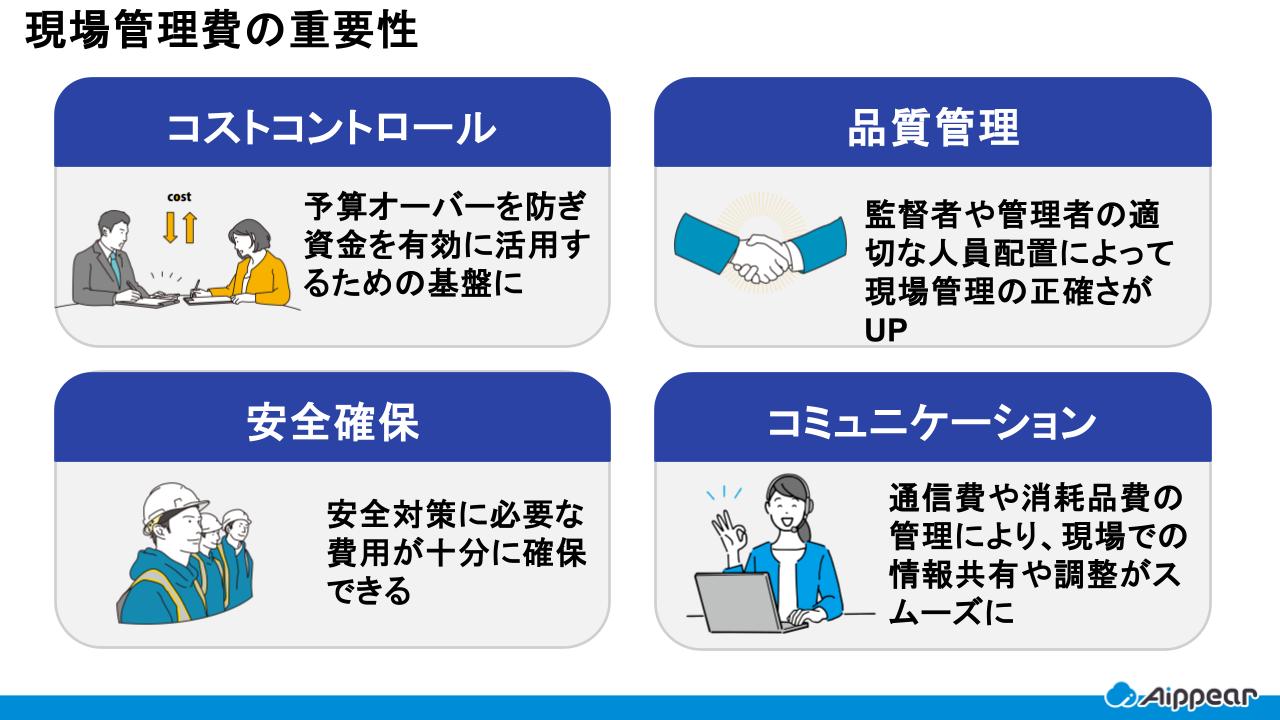 現場管理費の重要性
