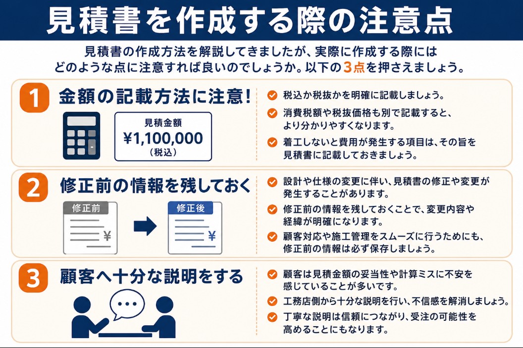 見積書を作成する際の注意点