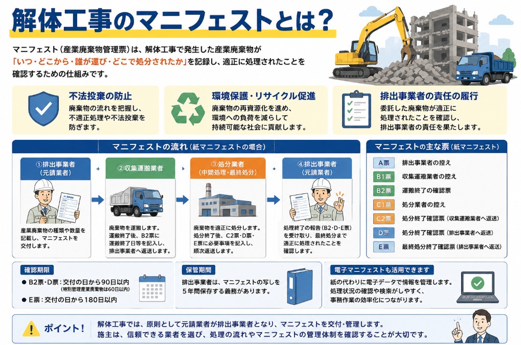 解体工事のマニフェストとは？