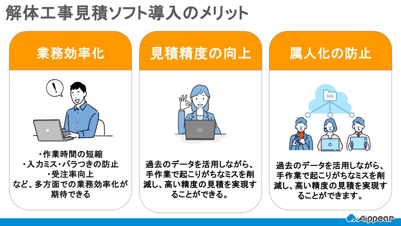 解体工事見積ソフト導入のメリット