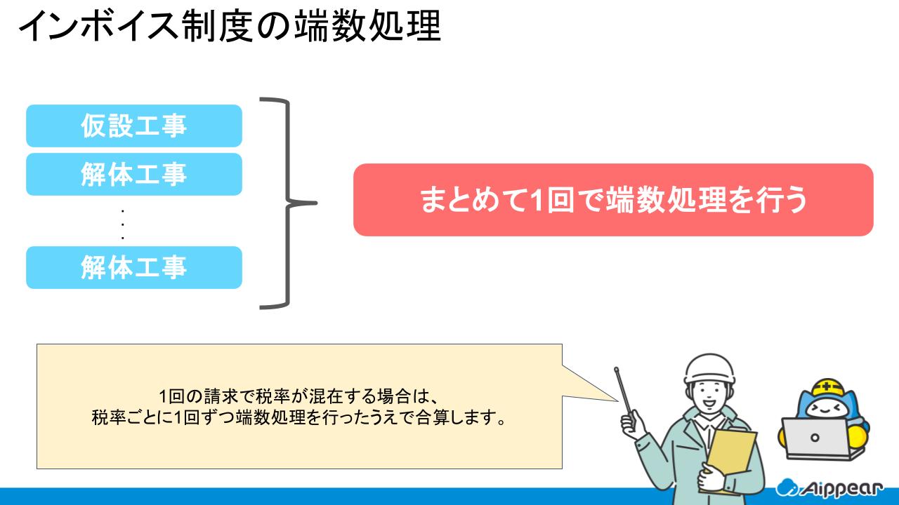 適格請求書における端数処理