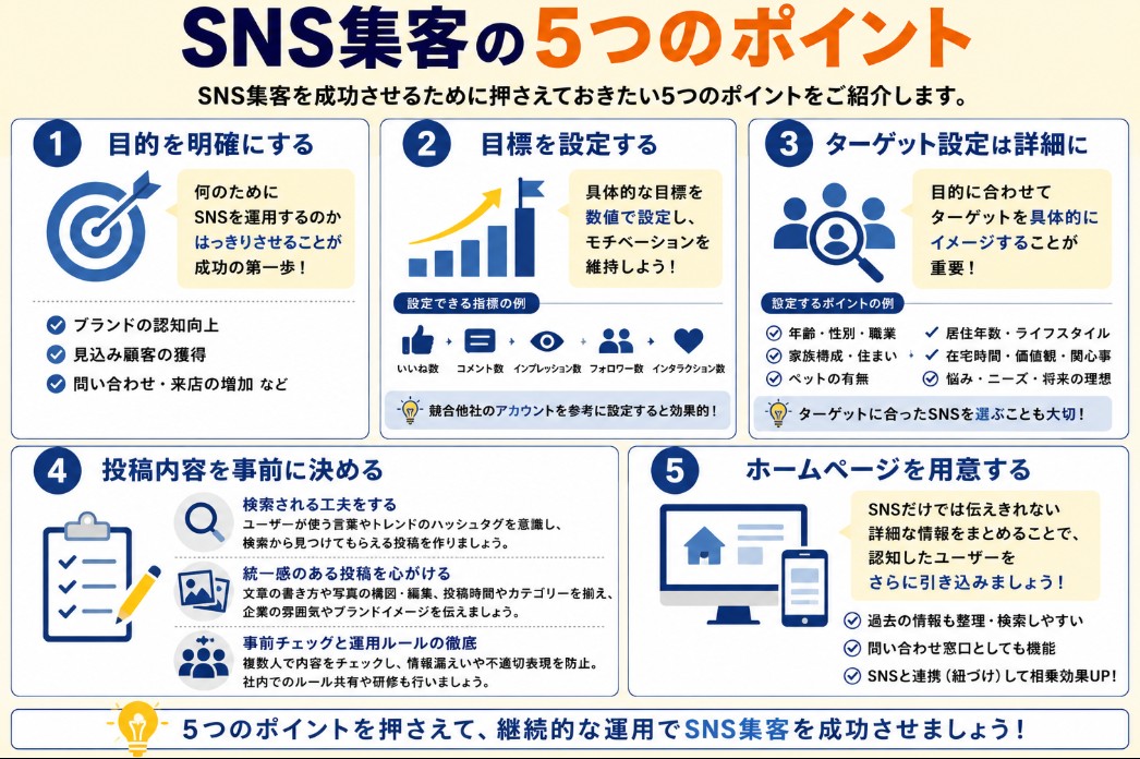 SNS集客の5つのポイント