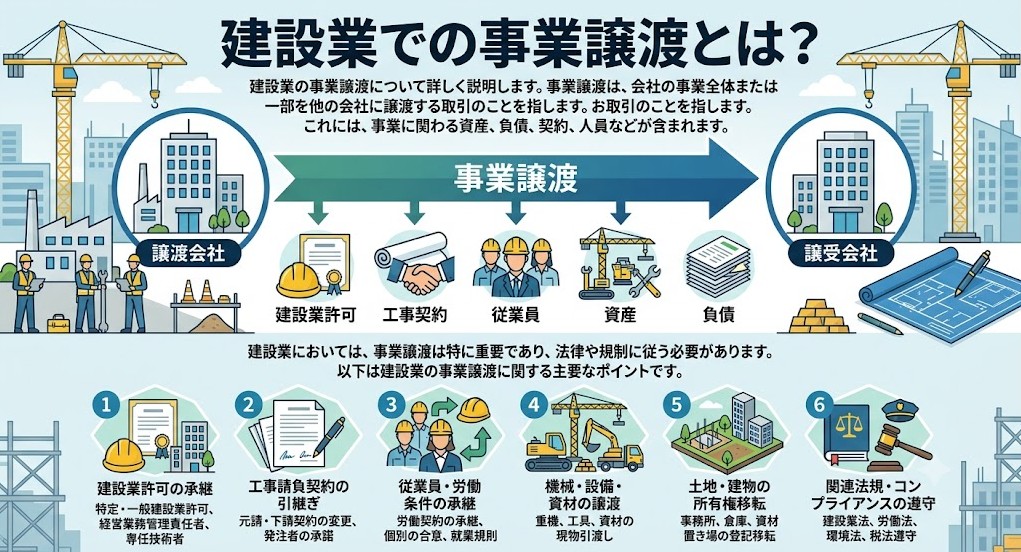 建設業での事業譲渡とは？