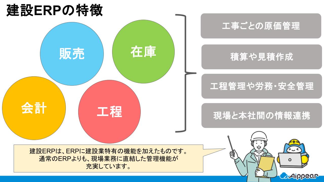 建設ERPの特徴