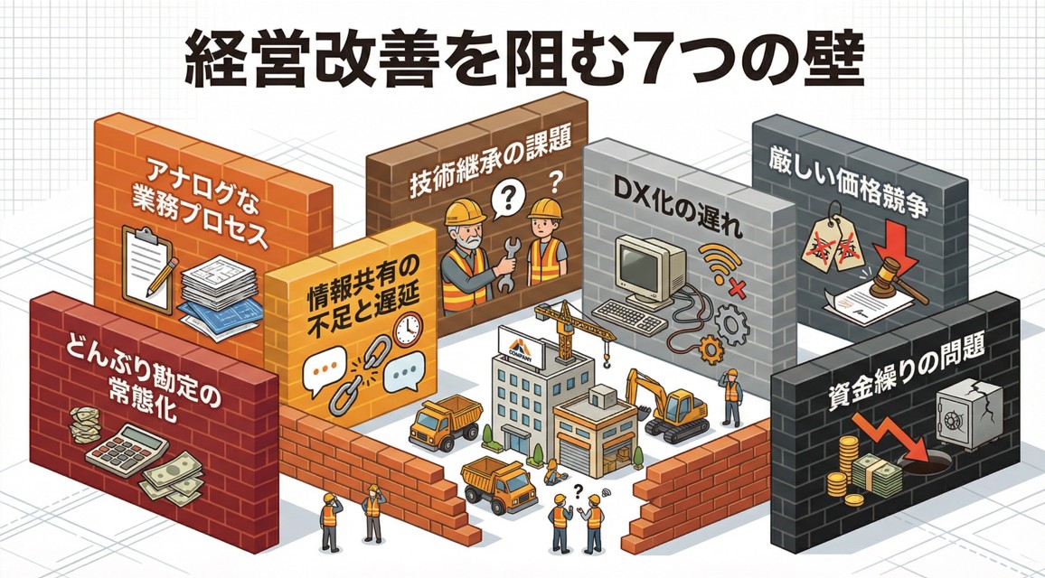 建設業の経営改善を阻む7つの壁