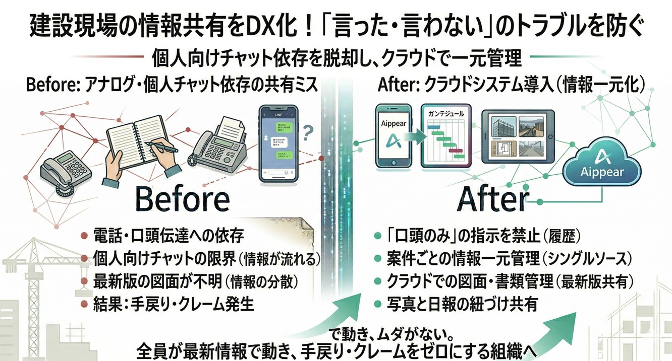 建設現場の情報共有をDX化！