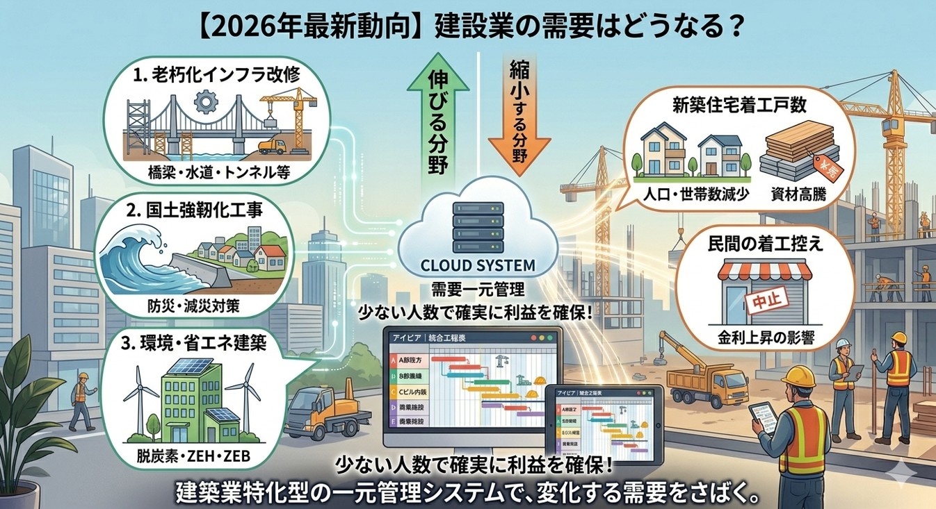 【2026年最新動向】建設業の需要はどうなる？