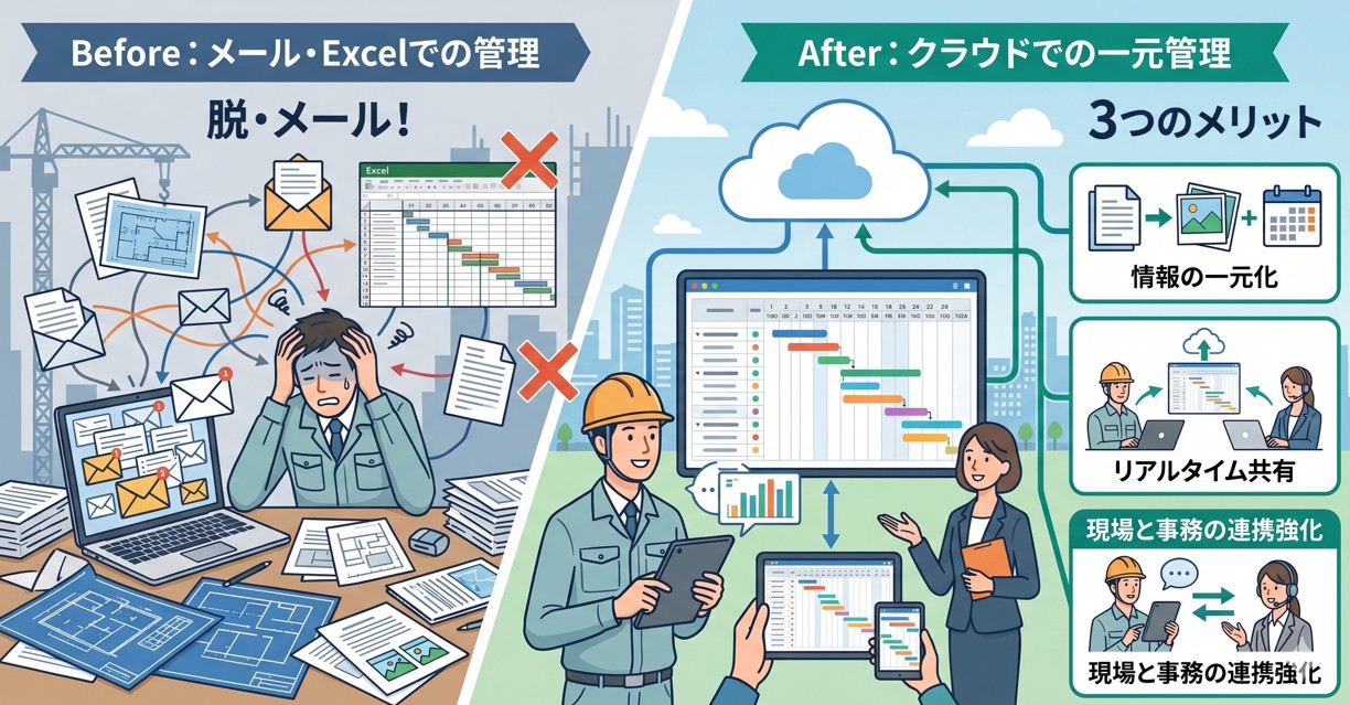 工程表メールをシステム化するメリット