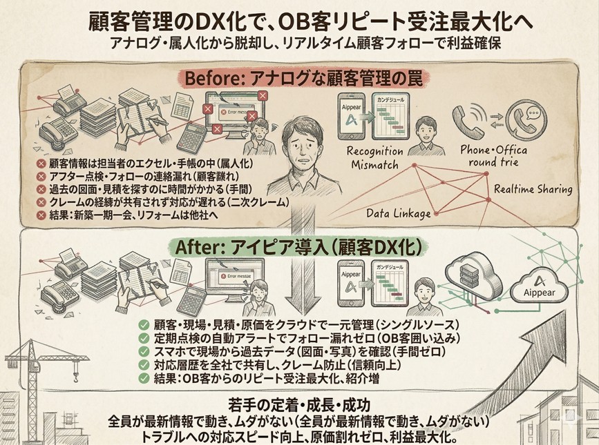 顧客管理から原価管理まで完全連動！一元管理システム「アイピア」