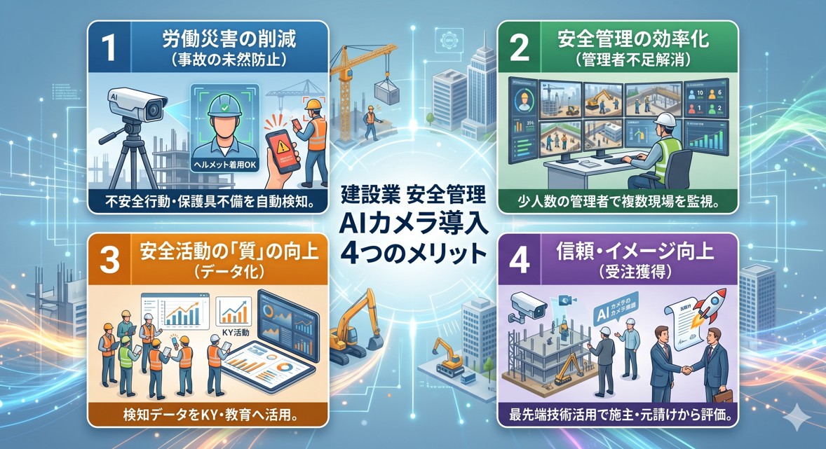 建設業 安全管理 AIカメラ導入４つのメリット
