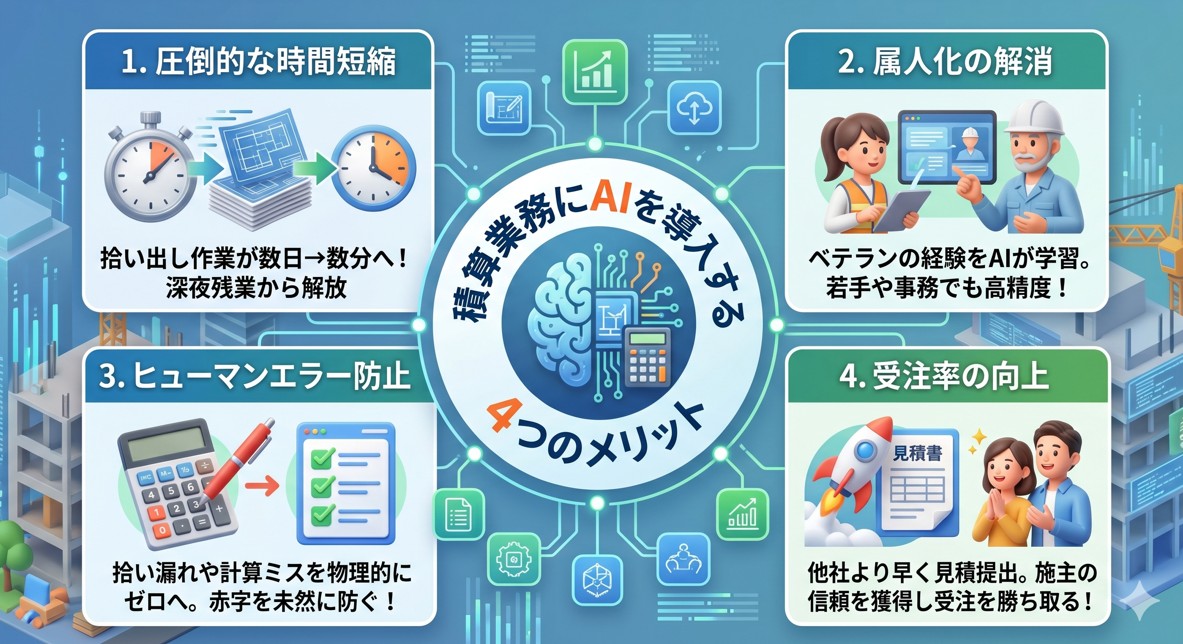 積算業務にAIを導入する４つのメリット