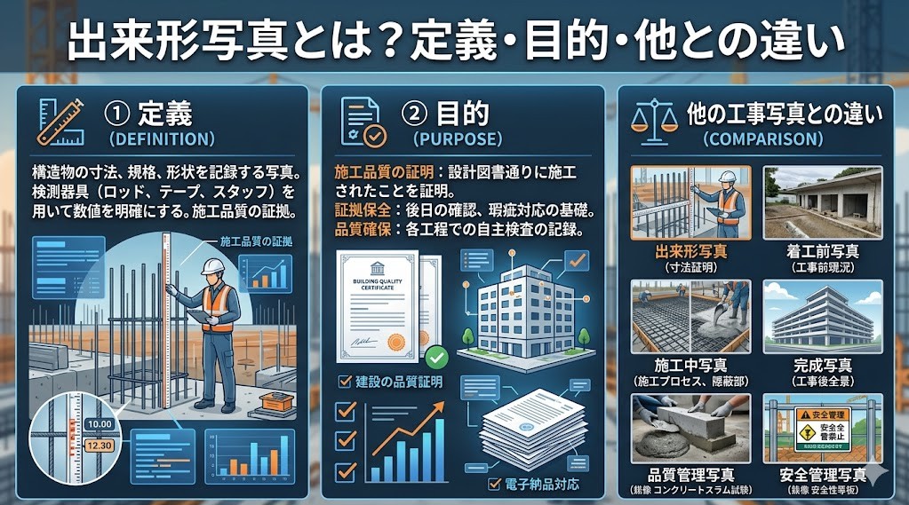 出来形写真とは？定義・目的・他との違い.