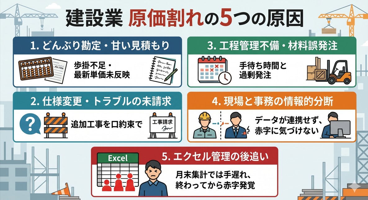 建設業 原価割れ５つの原因