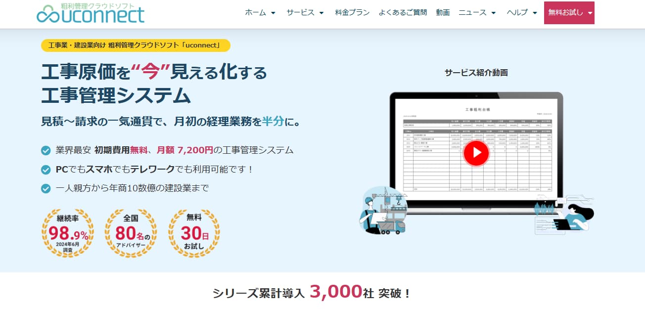工事台帳ソフト　uconnect