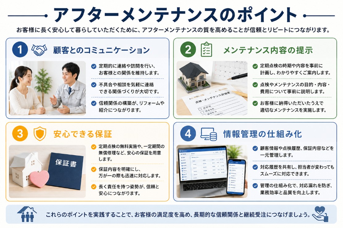 アフターメンテナンスのポイント