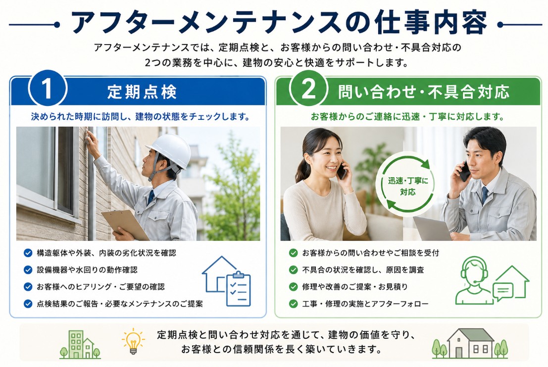 アフターメンテナンスの仕事内容