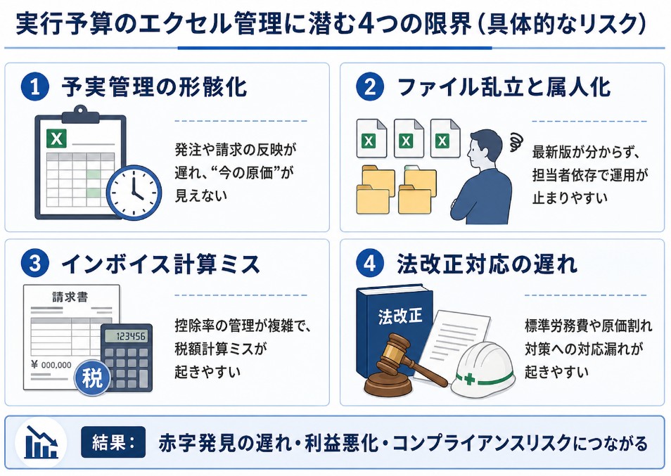 実行予算のエクセル管理に潜む4つの限界