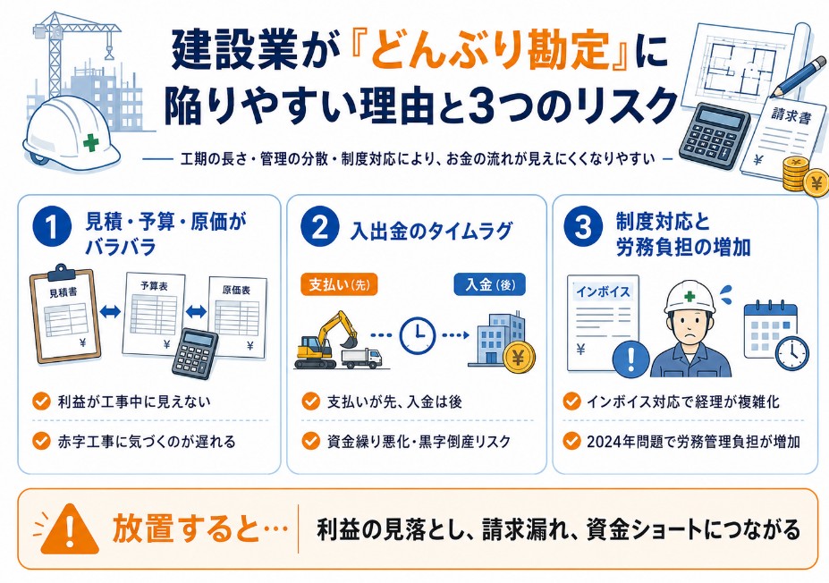 建設業が「どんぶり勘定」に陥りやすい理由と3つのリスク