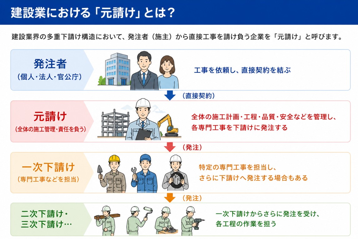 建設業における「元請け」とは？