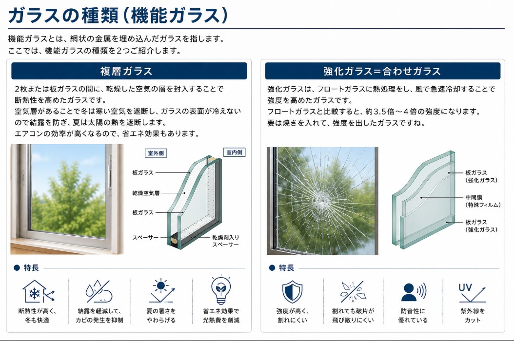 ガラスの種類（機能ガラス）