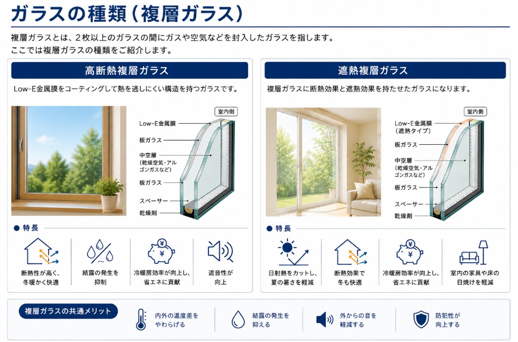 ガラスの種類（複層ガラス）