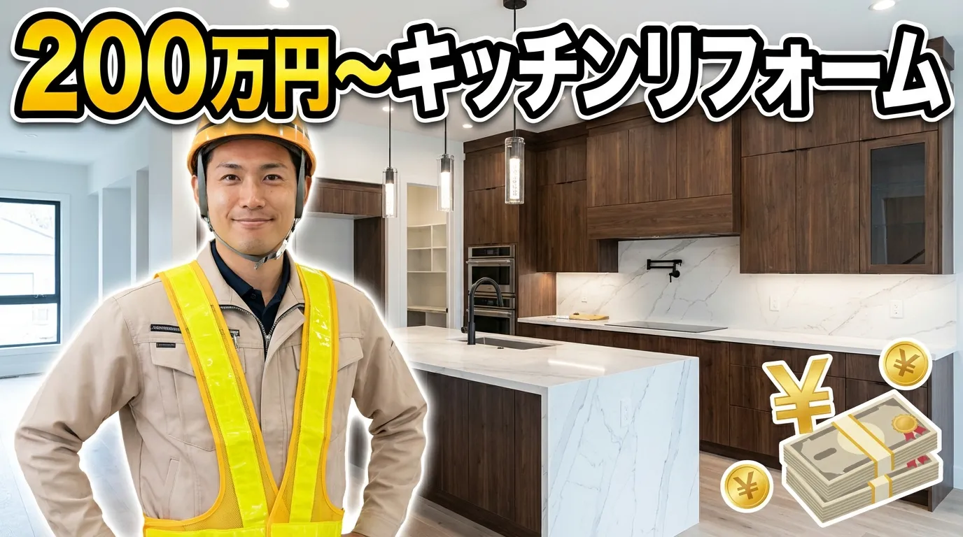 200万円以上でできる大規模キッチンリフォーム