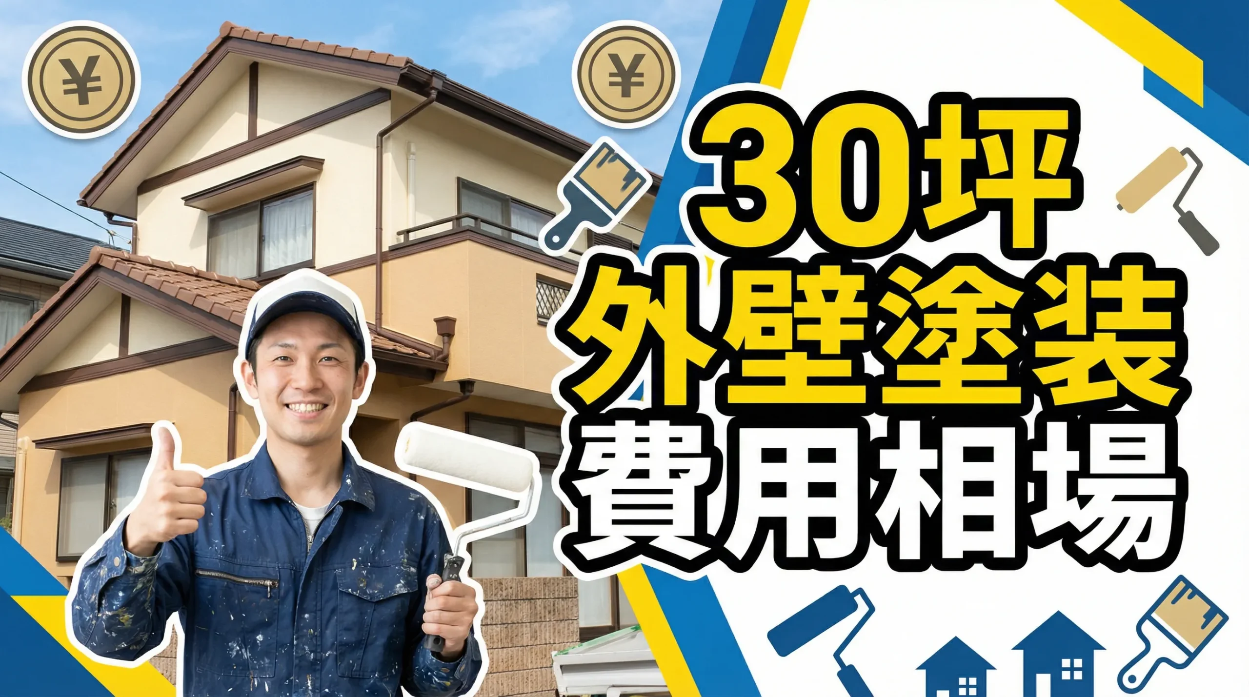 30坪住宅の外壁塗装費用相場は50万円から120万円