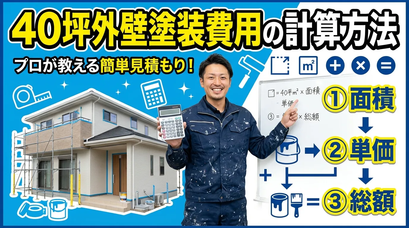 40坪の外壁塗装費用を自分で計算する方法