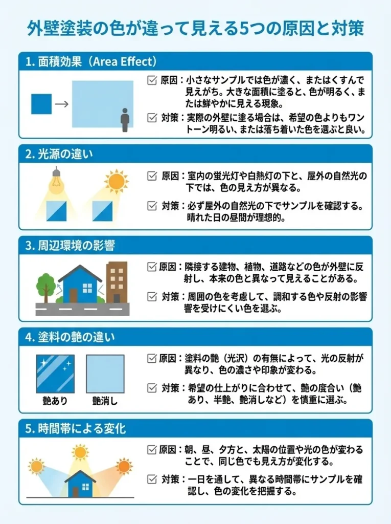 色のイメージが異なる主な原因