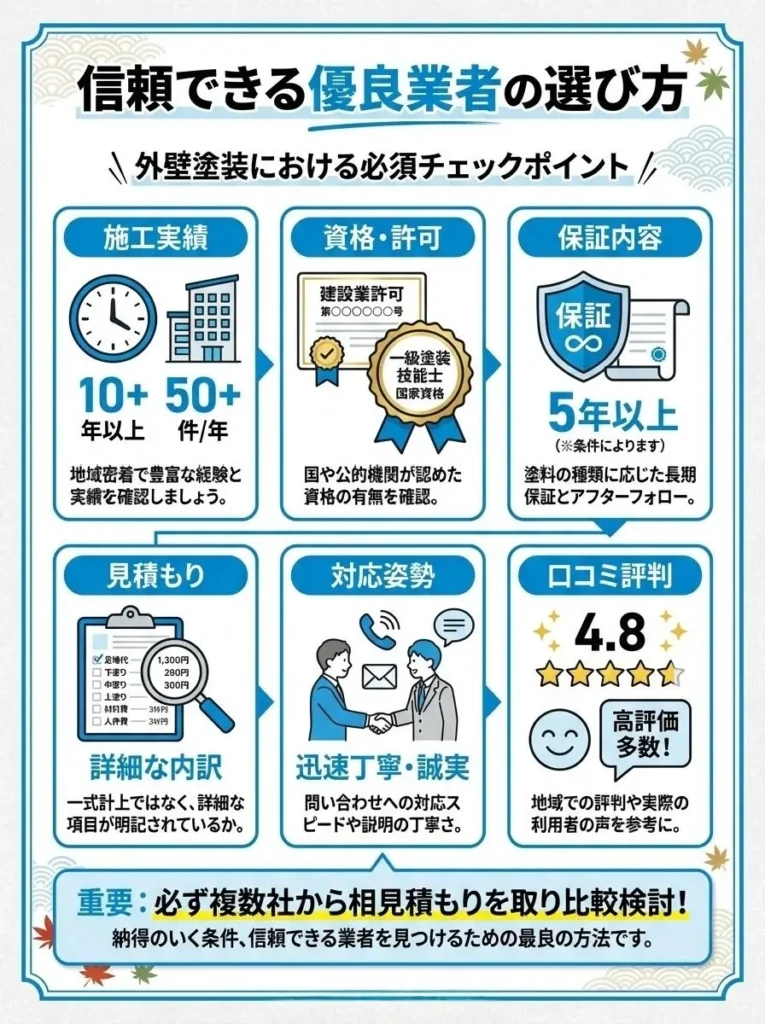 信頼できる優良業者の選び方